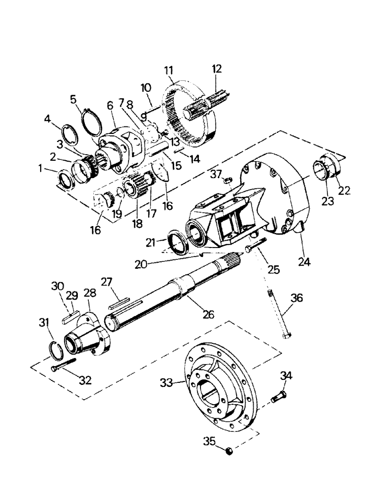 Схема запчастей Case IH ST210 - (04-29) - ADJUSTABLE AXLE PLANETARY AND HUB (04) - Drive Train