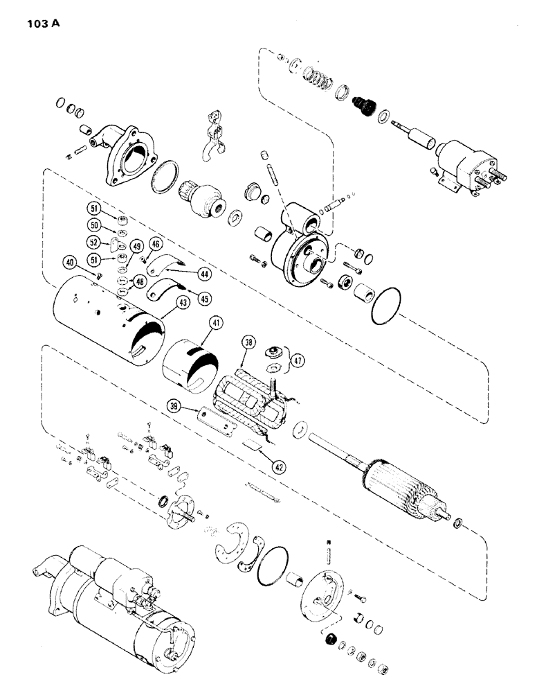 Схема запчастей Case IH 336BD - (103A) - STARTING MOTOR, 24 VOLT, C 