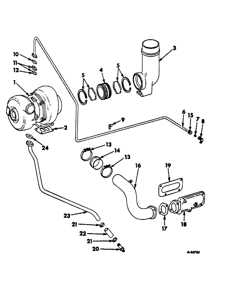 Схема запчастей Case IH 1206 - (D-15) - DIESEL ENGINES, TURBOCHARGER AND CONNECTIONS (01) - ENGINE