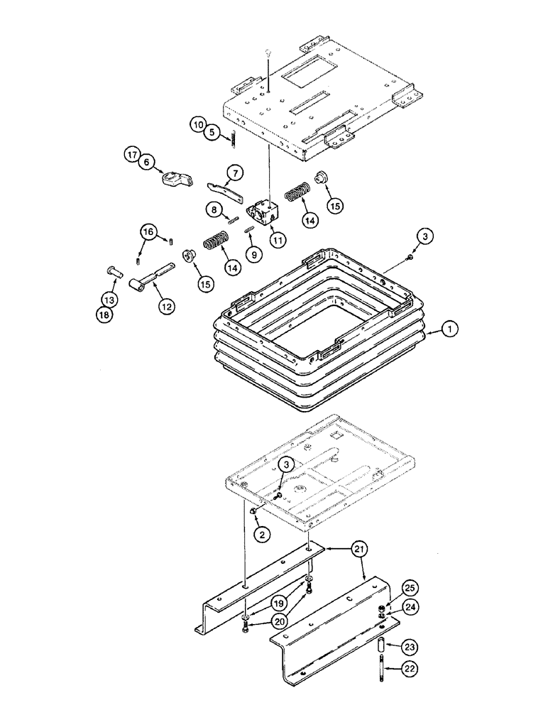 Схема запчастей Case IH 8920 - (9-050) - STANDARD AIR SUSPENSION SEAT, BOOTS AND MOUNTS (09) - CHASSIS/ATTACHMENTS