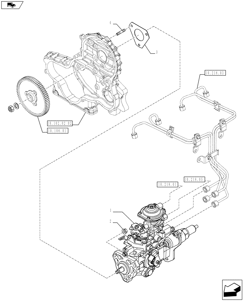 Схема запчастей Case IH FARMALL 75C - (10.246.01) - FUEL INJECTION PUMP (10) - ENGINE