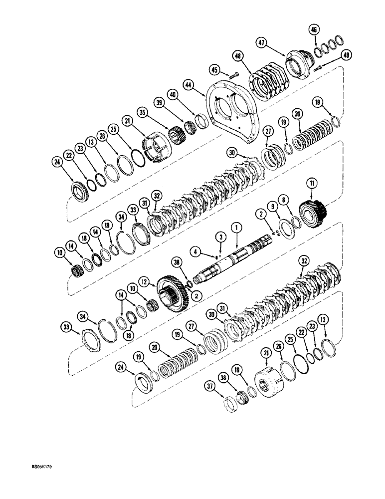 Схема запчастей Case IH 8940 - (6-040) - TRANSMISSION, RANGE INPUT SHAFT (06) - POWER TRAIN