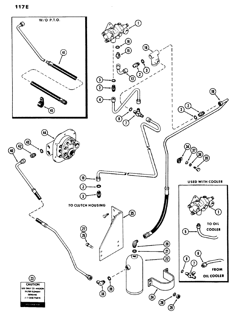 Схема запчастей Case IH 970 - (117E) - STEERING & BRAKE VALVE SYSTEM, HYDRAULIC BRAKES W/MECHANICAL SHIFT, USED PRIOR TO TRAC. SN. 8675001 (05) - STEERING