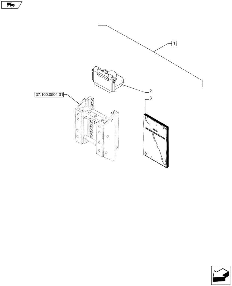 Схема запчастей Case IH PUMA 215 - (88.037.08) - DIA KIT - SLIDER TOW HOOK WITH K80 BALL (88) - ACCESSORIES