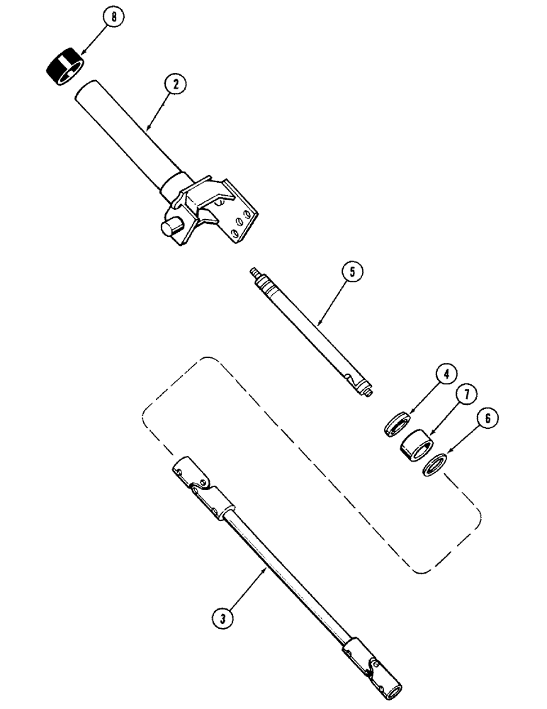 Схема запчастей Case IH 4694 - (5-112) - STEERING COLUMN, A167464 (05) - STEERING