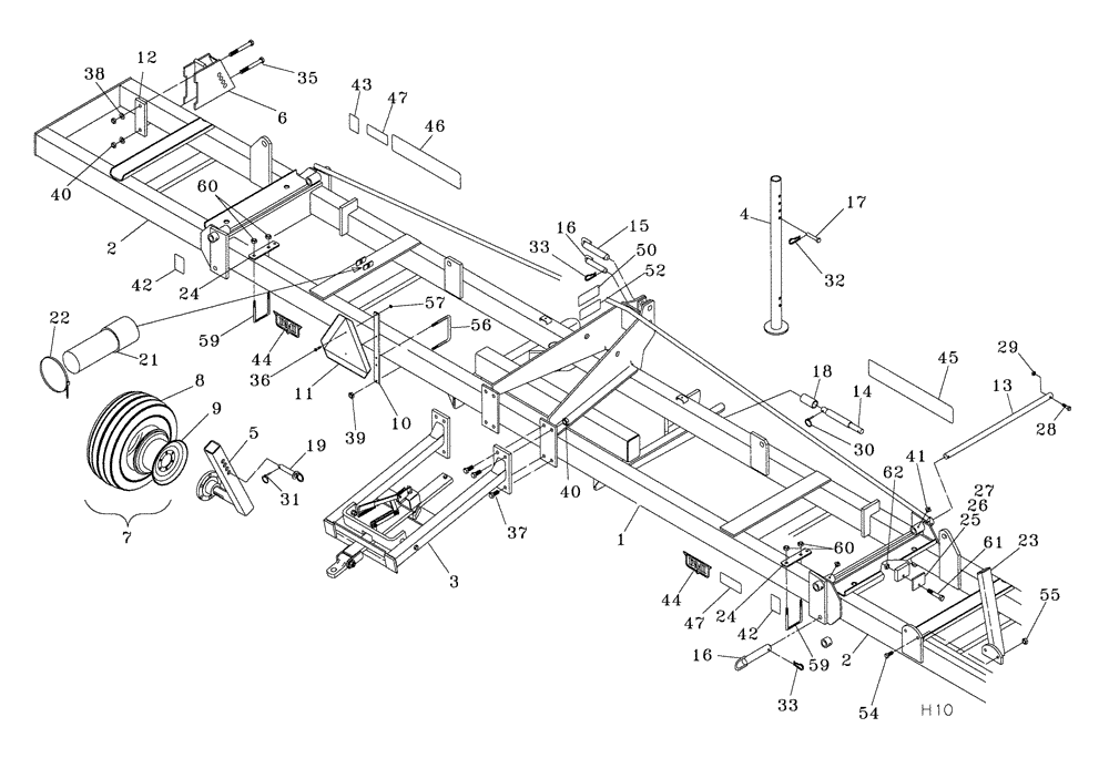 Схема запчастей Case IH 3250 - (39.100.01) - 3250 MAIN FRAME (09) - CHASSIS/ATTACHMENTS