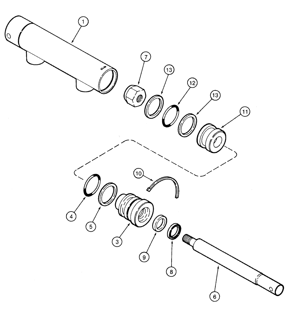 Схема запчастей Case IH 2344 - (08-31) - CYLINDER ASSY - FEEDER CLUTCH (07) - HYDRAULICS