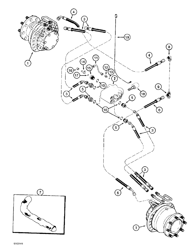 Схема запчастей Case IH 1688 - (5-20) - AXLE HYDRAULIC MOTOR SYSTEM, POWER GUIDE AXLE (04) - STEERING