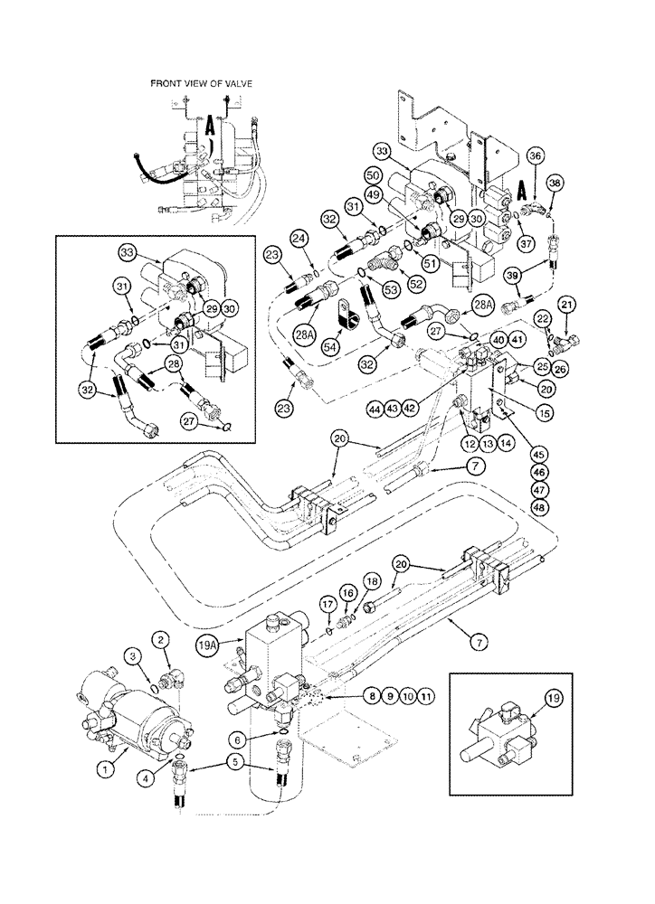 Схема запчастей Case IH 2344 - (08-10) - HYDRAULICS - HEADER LIFT VALVE SUPPLY (07) - HYDRAULICS