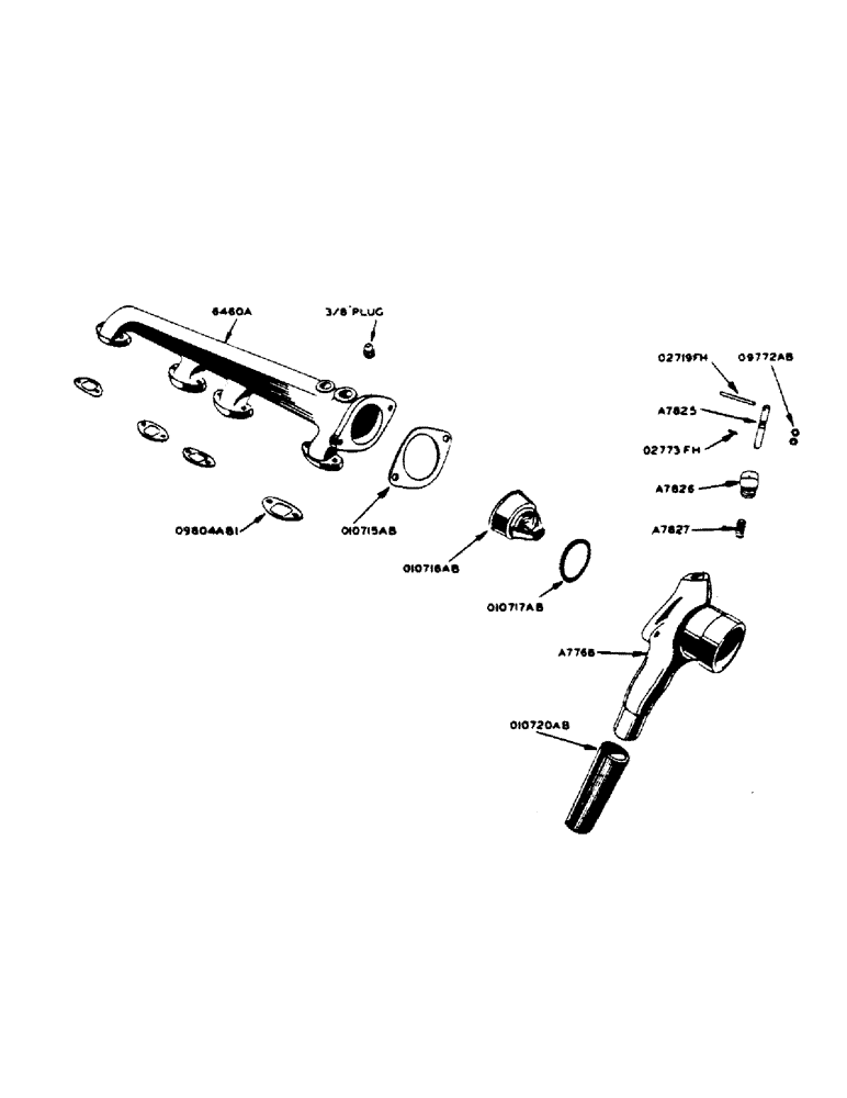 Схема запчастей Case IH 400-SERIES - (096) - THERMOSTAT AND WATER MANIFOLD (02) - ENGINE