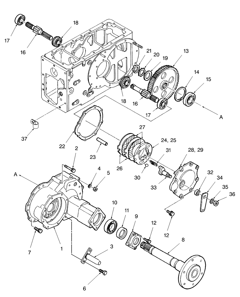 Схема запчастей Case IH FARMALL 31 - (05.02) - BRAKE & WHEEL SHAFT CASE (05) - REAR AXLE