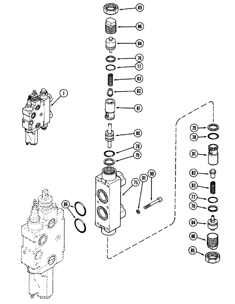 Схема запчастей Case IH 3294 - (8-328) - REMOTE HYDRAULICS, REMOTE CONTROL VALVE, WITH LOAD CHECK (CONTD) (08) - HYDRAULICS