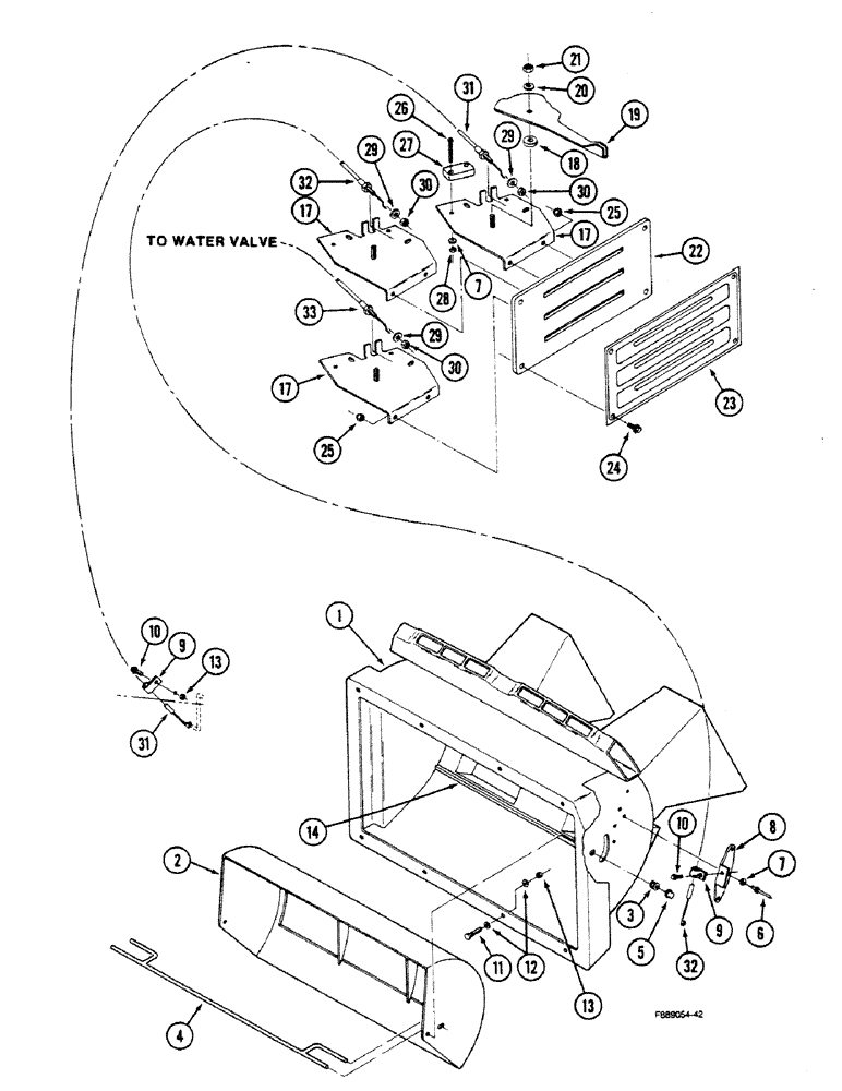 Схема запчастей Case IH 9150 - (9-096) - AIR CONDITIONER AND HEATER CONTROLS AND AIR PLENUM, CAB (09) - CHASSIS/ATTACHMENTS