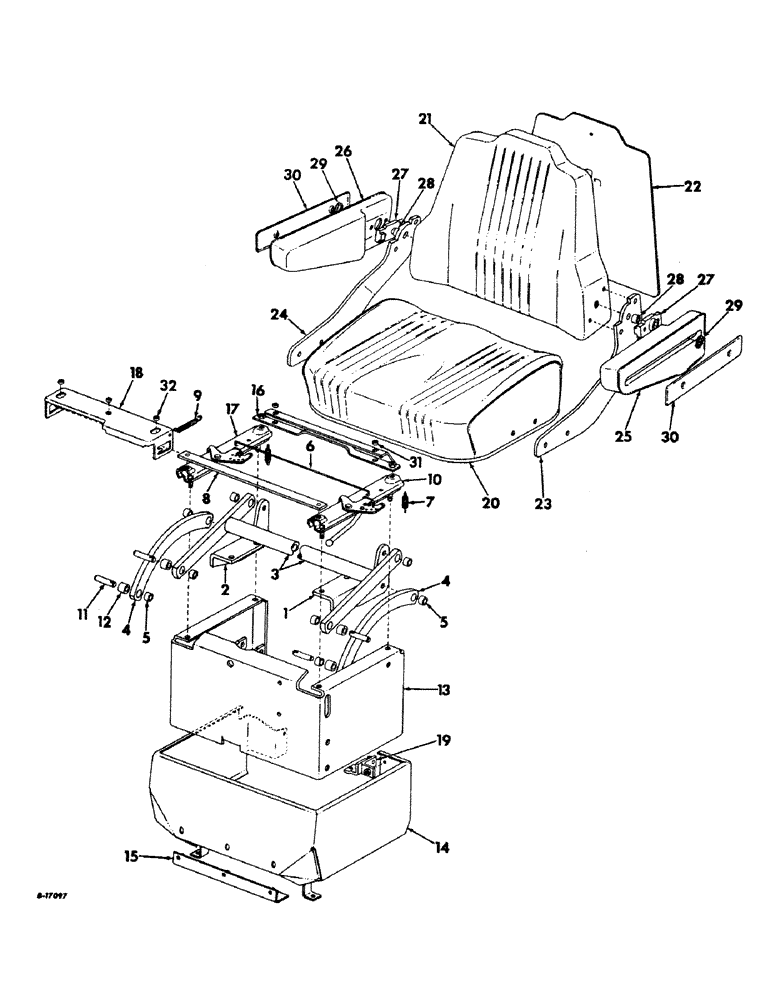 Схема запчастей Case IH 1256 - (M-05) - SEAT, OPERATORS PLATFORM AND MISCELLANEOUS, HYDRAULIC SEAT ATTACHMENT (10) - OPERATORS PLATFORM