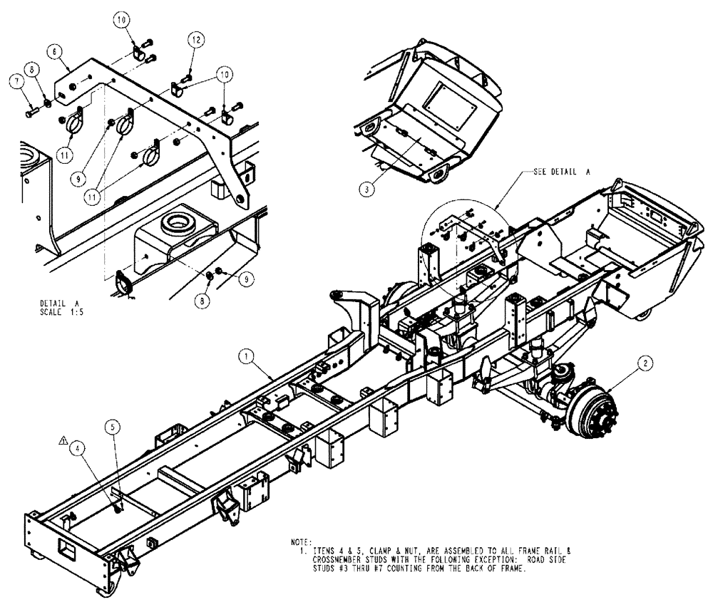 Схема запчастей Case IH TITAN 4520 - (04-014) - FRAME GROUP Frame & Suspension