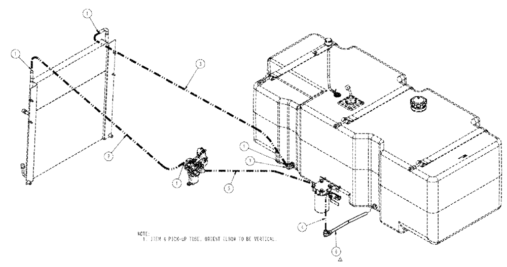 Схема запчастей Case IH TITAN 3020 - (02-012) - FUEL FITTINGS & LINES GROUP (01) - ENGINE