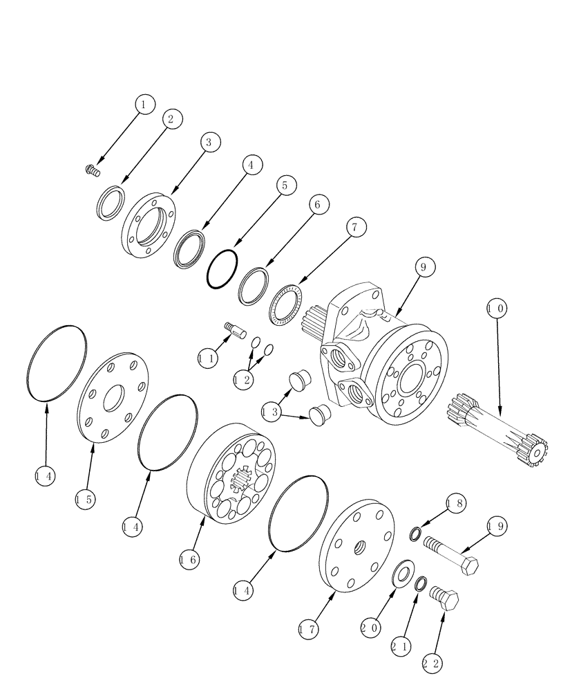 Схема запчастей Case IH 2377 - (08-34) - FEEDER REVERSER MOTOR - HYDRAULIC (07) - HYDRAULICS