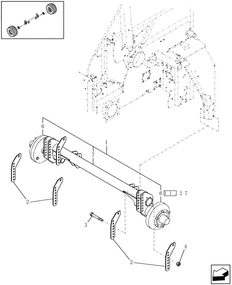 Схема запчастей Case IH RBX453 - (11.26) - BRAKE AXLE & WHEEL HUBS (11) - WHEELS