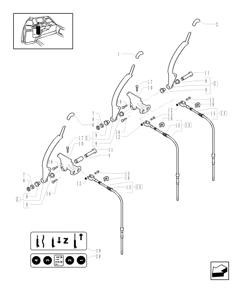 Схема запчастей Case IH MAXXUM 115 - (1.96.2/13) - 3 REAR CONTROL VALVES - CONTROL VALVE CONTROL (VAR.331851) (10) - OPERATORS PLATFORM/CAB