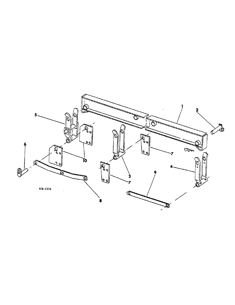 Схема запчастей Case IH 55 - (D-11) - REAR STABILIZER UNIT 