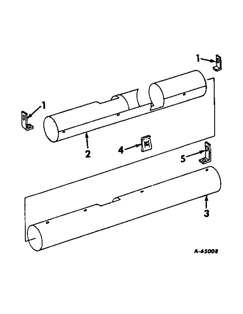 Схема запчастей Case IH 715 - (07-10) - DRIVE TRAIN, FINAL DRIVE SHAFT SHIELD, S/N 26000 AND BELOW Drive Train