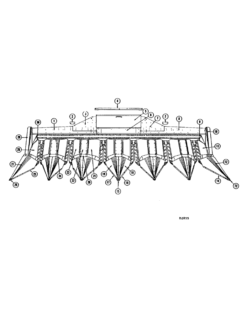 Схема запчастей Case IH 306 - (18) - STALKWAYS AND FLOATING POINTS (58) - ATTACHMENTS/HEADERS