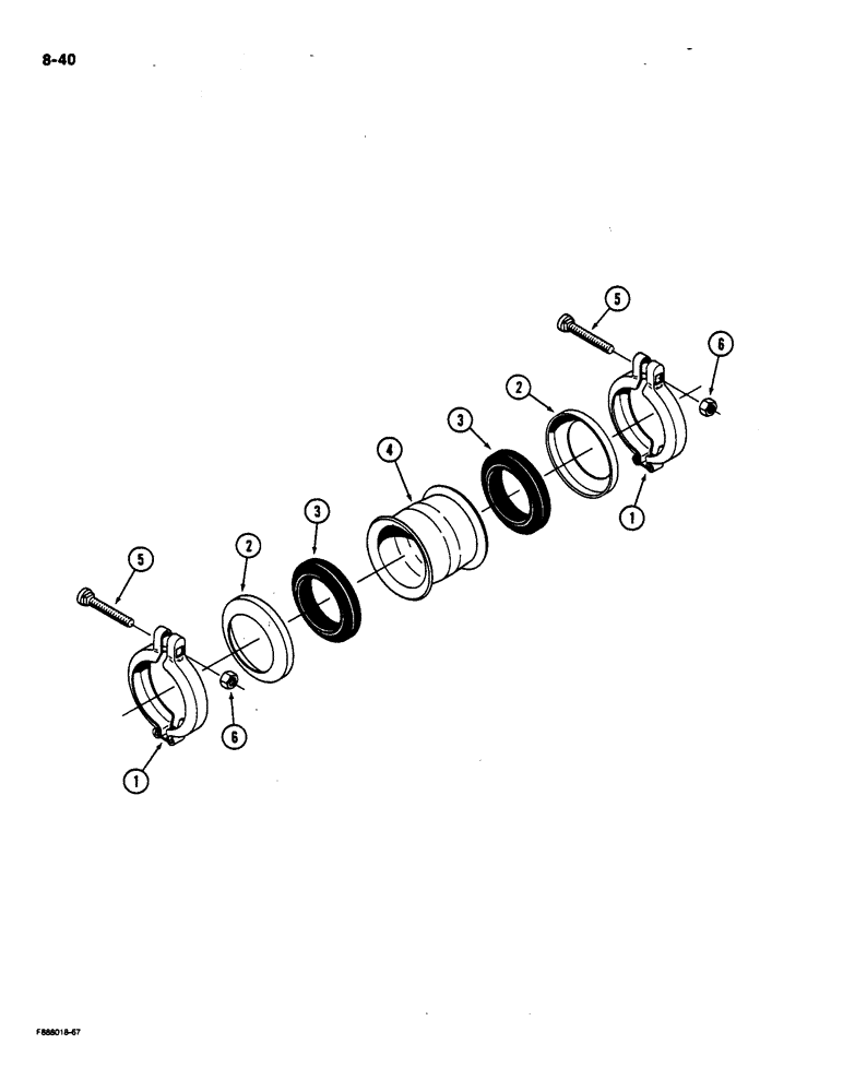 Схема запчастей Case IH 9170 - (8-40) - HYDRAULIC TUBE JOINT (08) - HYDRAULICS