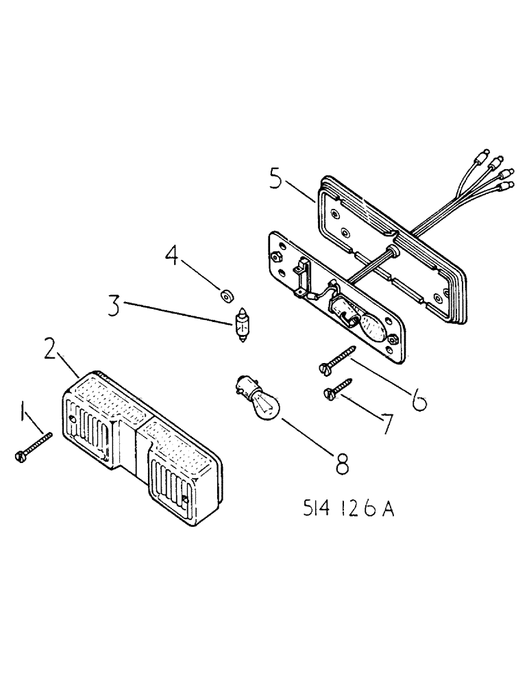 Схема запчастей Case IH 785 - (08-029) - FENDER WIRING & SIDE/FLASHER LIGHTS, DE-LUXE LIGHTING, FOR MACHINES W/FLAT TOP FENDERS OR SAFETY CAB (06) - ELECTRICAL