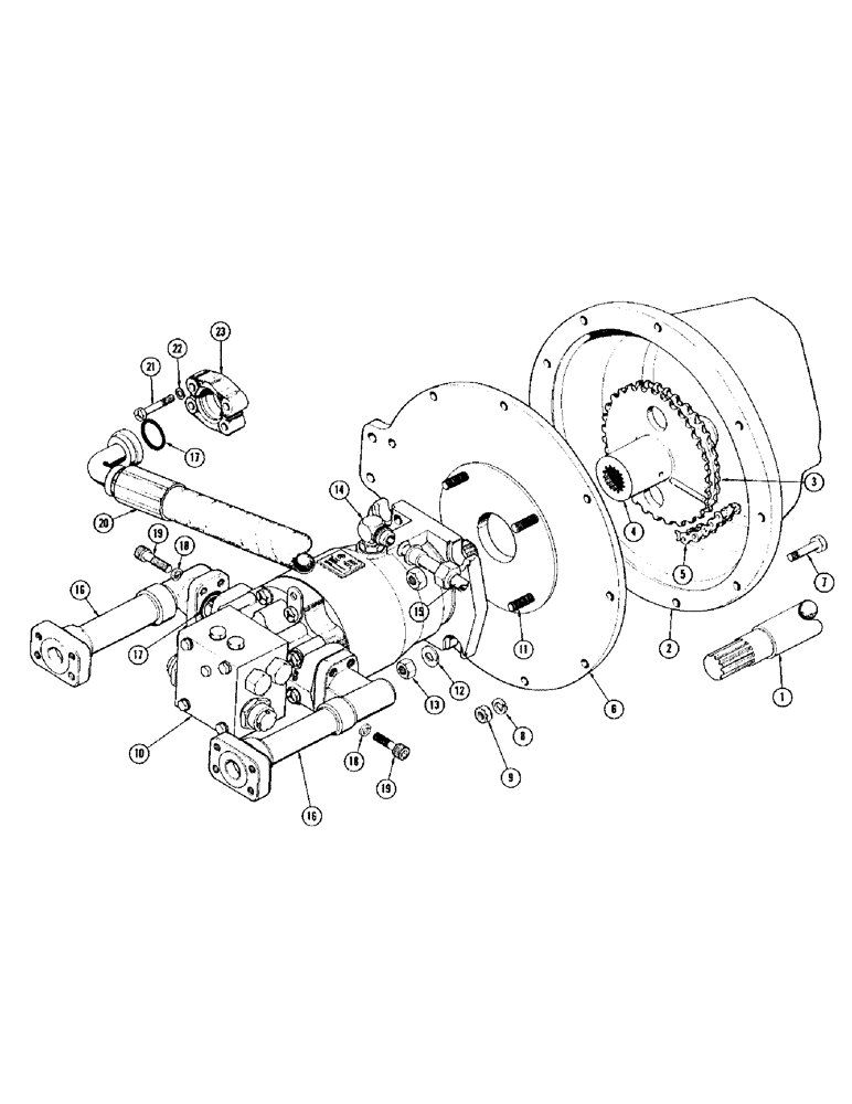 Схема запчастей Case IH 960 - (10) - HYDROSTATIC MOTOR TO TRANSMISSION (29) - HYDROSTATIC DRIVE