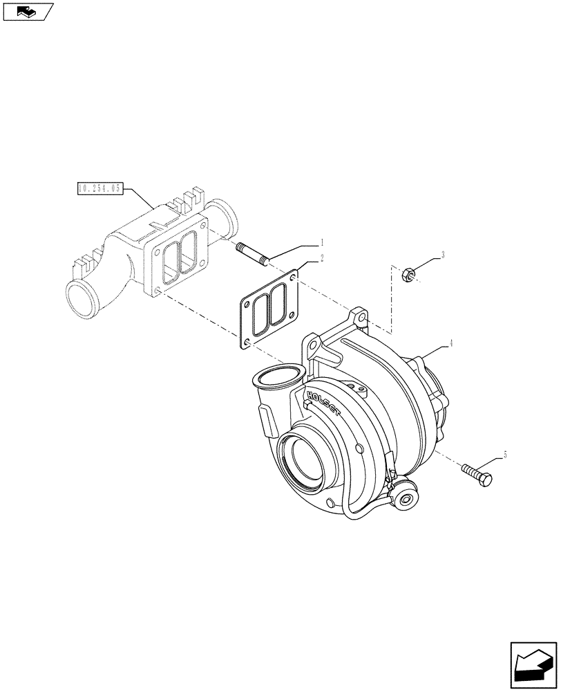 Схема запчастей Case IH F3BFA613B E002 - (10.250.01) - TURBOCHARGER & RELATED PARTS (504377115) (10) - ENGINE