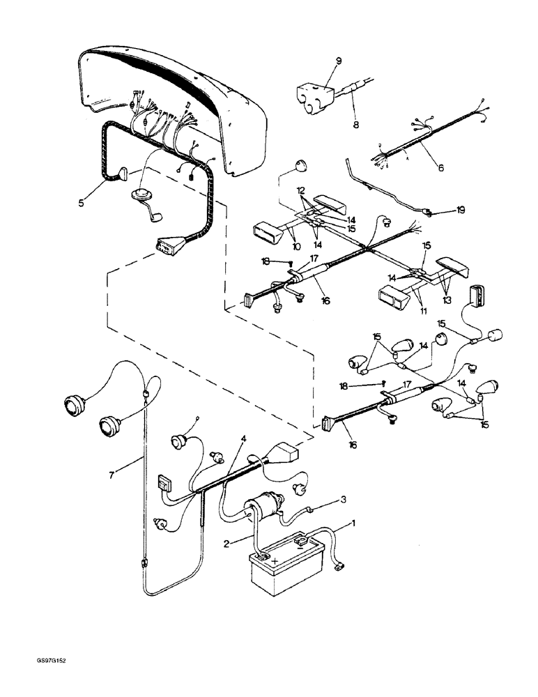 Схема запчастей Case IH 1210 - (4-06) - ELECTRICAL WIRING, 1210 AND 1212 TRACTORS (04) - ELECTRICAL SYSTEMS