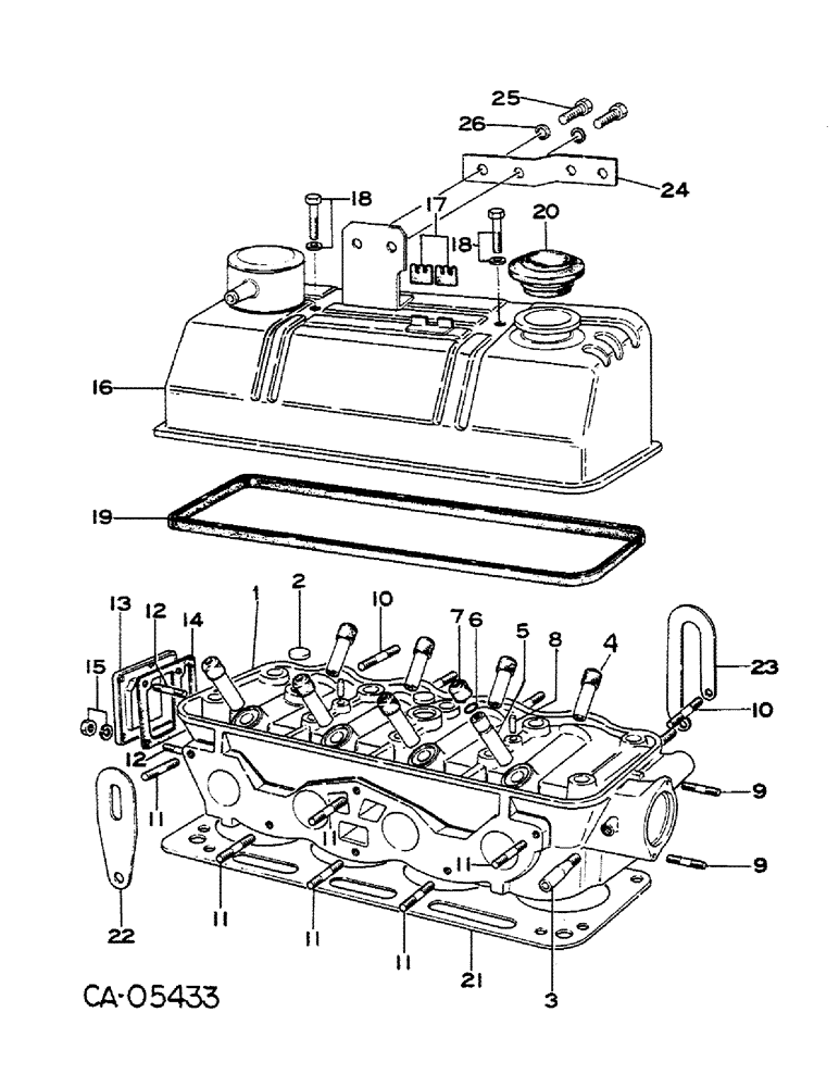 Схема запчастей Case IH 284 - (12-02) - POWER, GASOLINE ENGINE, MAZDA, CYLINDER HEAD Power