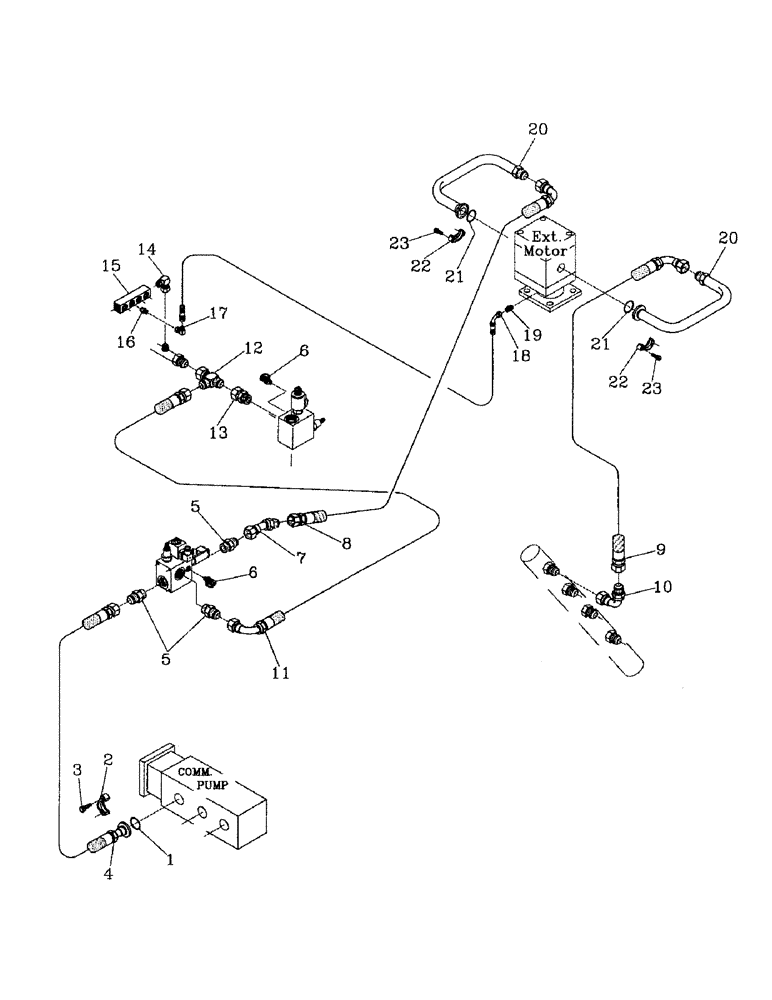 Схема запчастей Case IH 7000 - (B06-25) - HYDRAULIC CIRCUIT, PRIMARY VARIABLE EXTRACTOR Hydraulic Components & Circuits