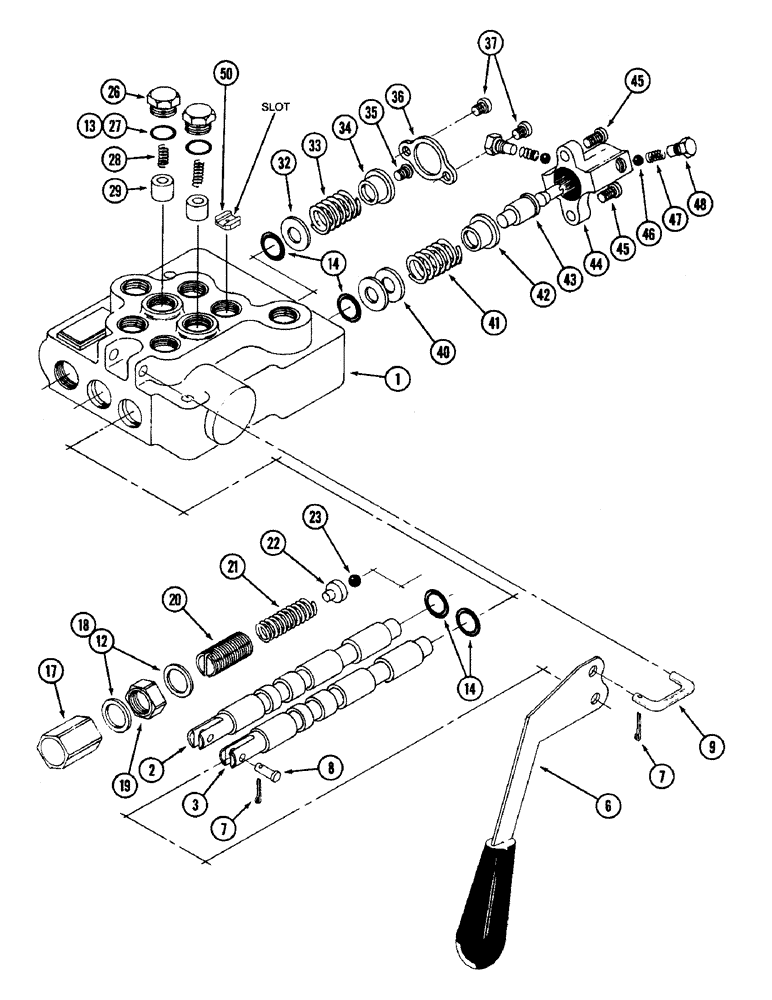 Схема запчастей Case IH 7QA - (8-22) - HYDRAULIC CONTROL VALVE - 1960658C1 (08) - HYDRAULICS