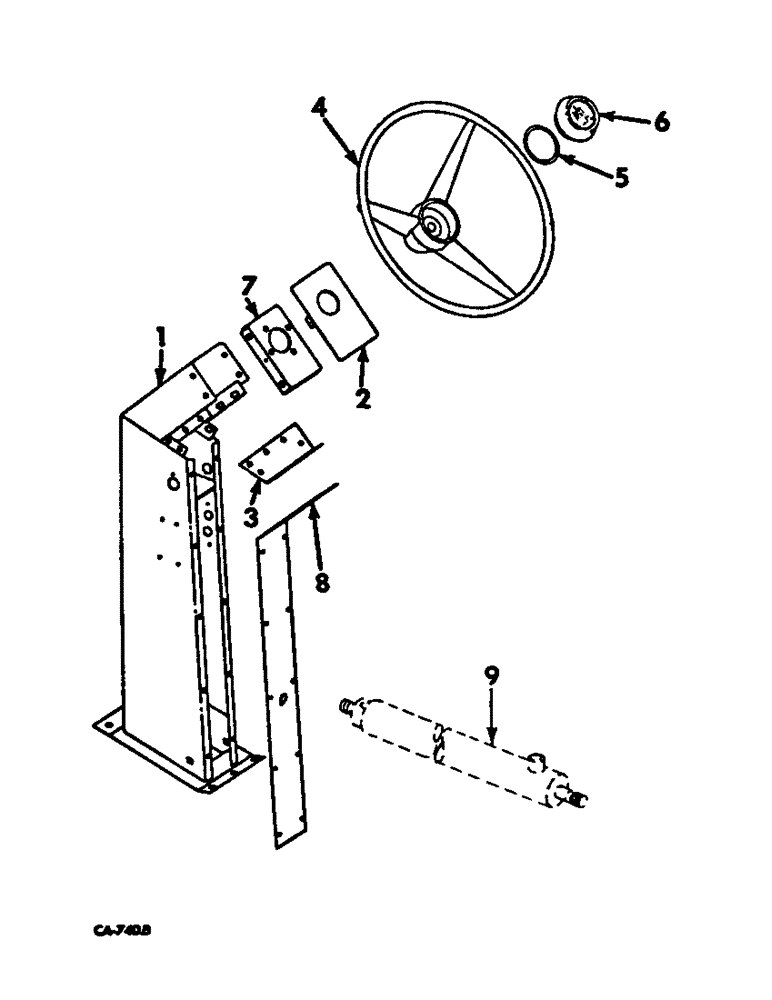 Схема запчастей Case IH 715 - (05-02) - STEERING, STEERING COLUMN, WHEEL AND STEERING CYLINDER (04) - STEERING