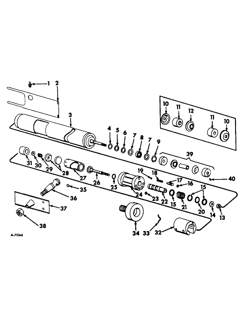 Схема запчастей Case IH 403 - (179) - HYDRAULIC STEERING CYLINDER, ROSS GEAR, SERIAL NO. 7223 AND BELOW (41) - STEERING