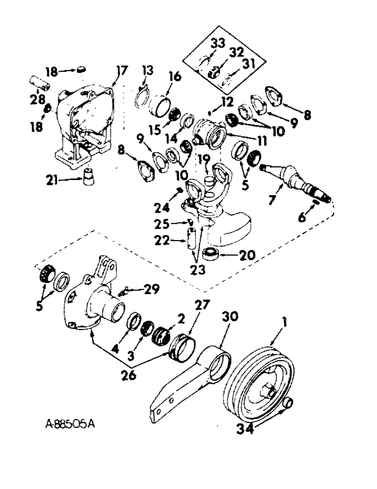 Схема запчастей Case IH 1110 - (M-07) - FLYWHEEL PULLEY, BALANCED HEAD HOUSING 