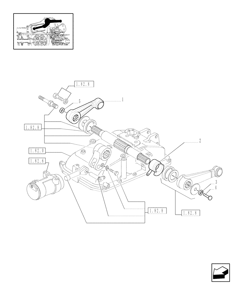 Схема запчастей Case IH JX1075N - (1.82.8/01) - (VAR.821-832) ELECTRONIC LIFT (OPEN CENTER) - SHAFT AND IDLER UNIT (07) - HYDRAULIC SYSTEM