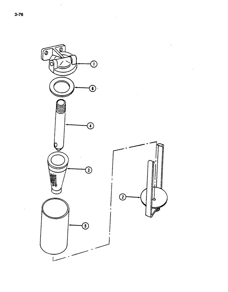 Схема запчастей Case IH 782 - (3-76) - WATER FILTER, LOW DRUM P.I.N. 507 THRU 681, HIGH DRUM P.I.N. 507 THRU 2124 (02) - FUEL SYSTEM