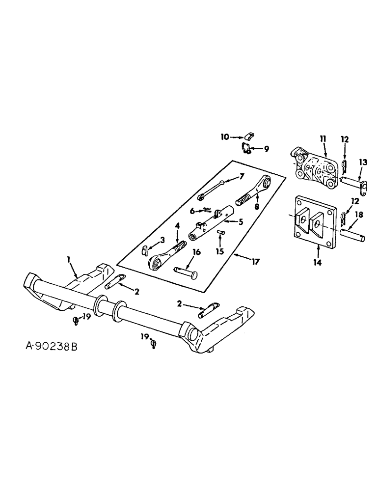 Схема запчастей Case IH 153 - (AP-29) - HITCH, SEE NOTES, FOR UNITS A, B, C, D, G, N AND Q THRU T 