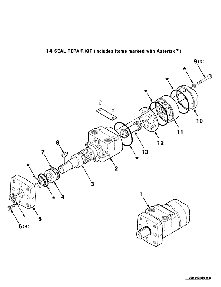 Схема запчастей Case IH 425 - (8-40) - HYDRAULIC MOTOR ASSEMBLY, DRAPER DRIVE, 700712805 HYDRAULIC MOTOR ASSEMBLY COMPLETE (35) - HYDRAULIC SYSTEMS