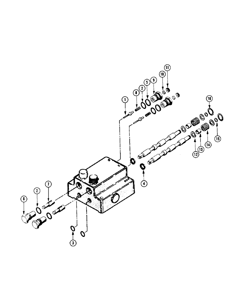 Схема запчастей Case IH 855 - (26) - F49181 CONTROL VALVE, BEFORE NUMBER 8331750 