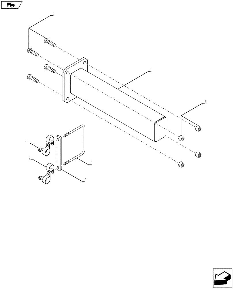 Схема запчастей Case IH 920 - (39.100.04) - STUB WING FRAME (39) - FRAMES AND BALLASTING