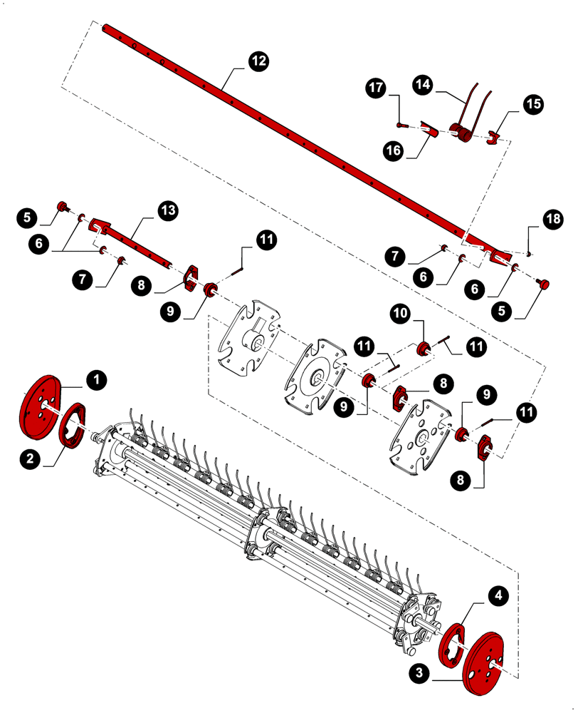 Схема запчастей Case IH RB464 - (00.00RB209) - MAINTENANCE PARTS, 1.8 M WIDE PICK-UP REEL (00) - GENERAL