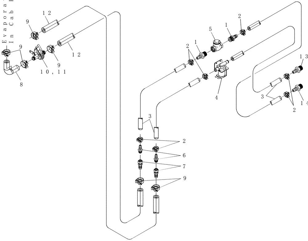 Схема запчастей Case IH 7700 - (B13.05[01]) - Hydraulic Circuit {Cabin Heater Eng. 10,3L} (35) - HYDRAULIC SYSTEMS