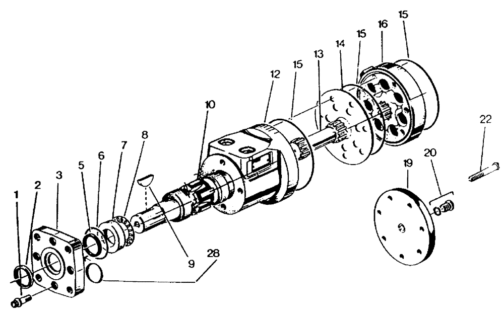 Схема запчастей Case IH A7700 - (B03.06[01]) - Hydraulic Motor {S Char-lynn: 22.6 cu.in.} (07) - HYDRAULICS