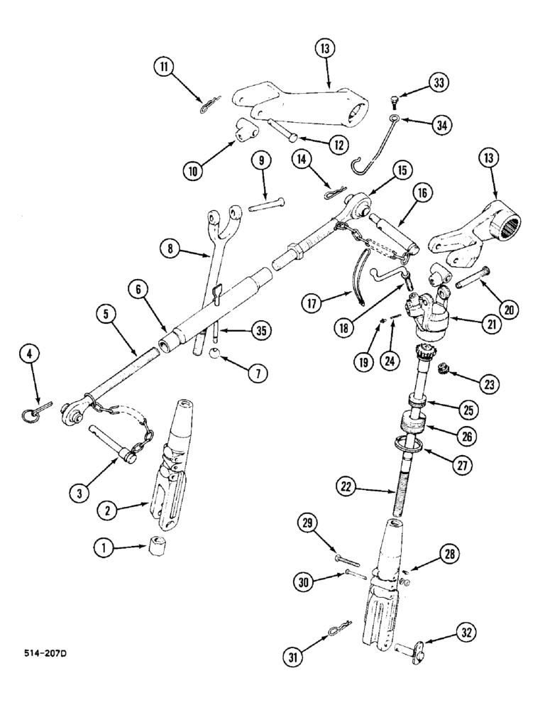 Схема запчастей Case IH 248 - (9-762) - THREE POINT HITCH (09) - CHASSIS