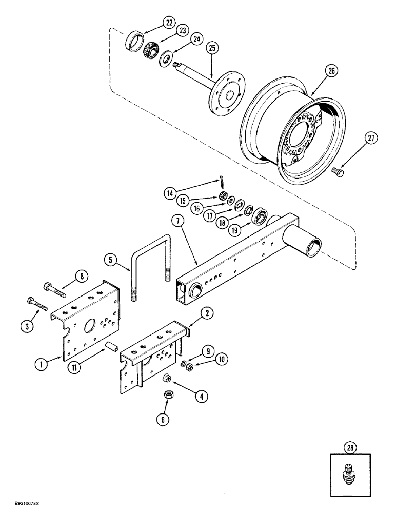 Схема запчастей Case IH 955 - (9A-18) - DRIVE/CARRYING WHEELS (09) - CHASSIS/ATTACHMENTS