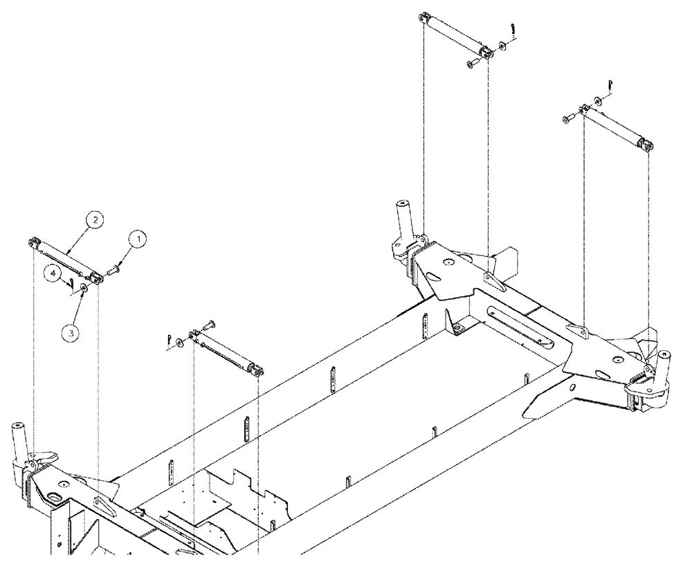 Схема запчастей Case IH SPX4260 - (04-006) - CYLINDER, AXLE GROUP Suspension & Frame