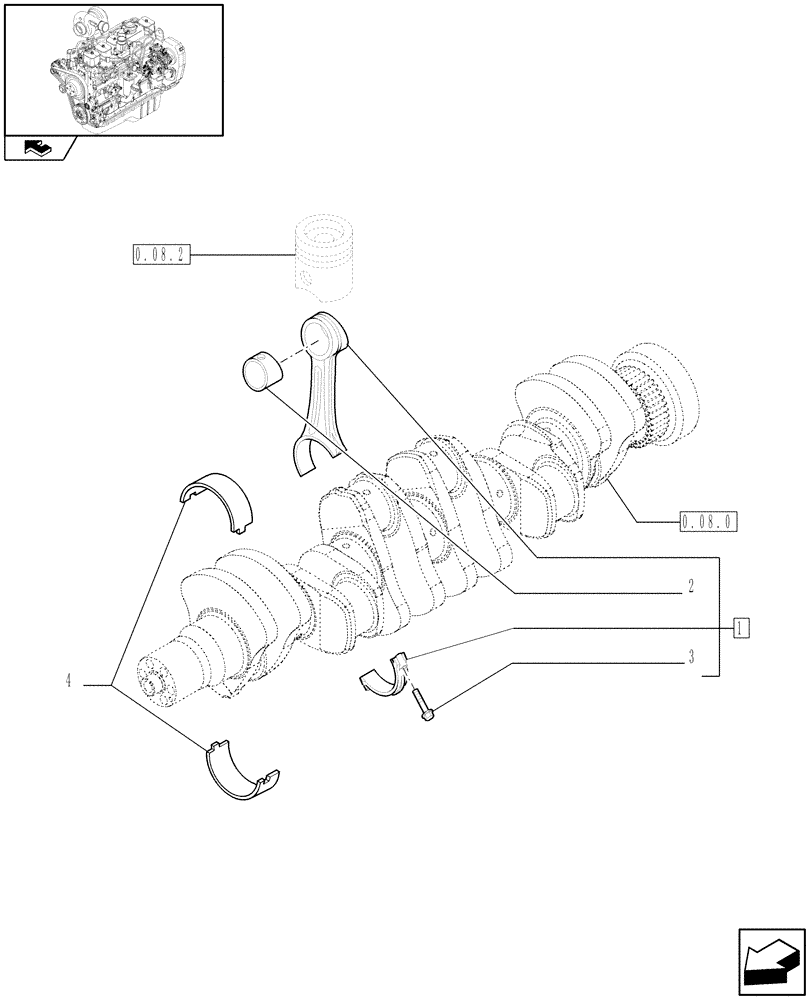 Схема запчастей Case IH F4GE9684D J603 - (0.08.1) - CONNECTING ROD (2856316) 